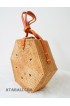 hexagon shape sling bags rattan handmade natural